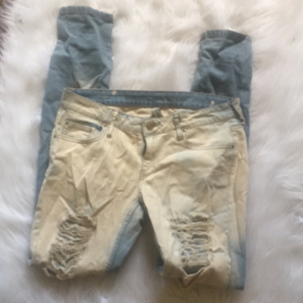 Mango Jeans Distress Skinny Size 5
